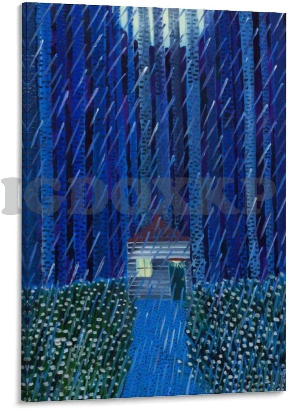 MAXCBD Matthew Wong – Póster de pintura de la casa azul, decoración de pared, imagen impresa, sala de estar, dormitorio, póster estilo marco de 12 x
