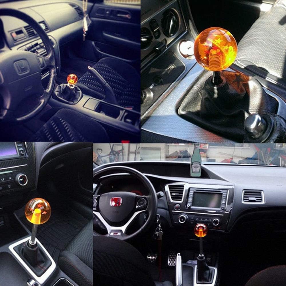 RASTP Dragon Ball Z Star – Pomo de palanca de cambios manual universal con adaptador para la mayoría de automóviles (3 estrellas)