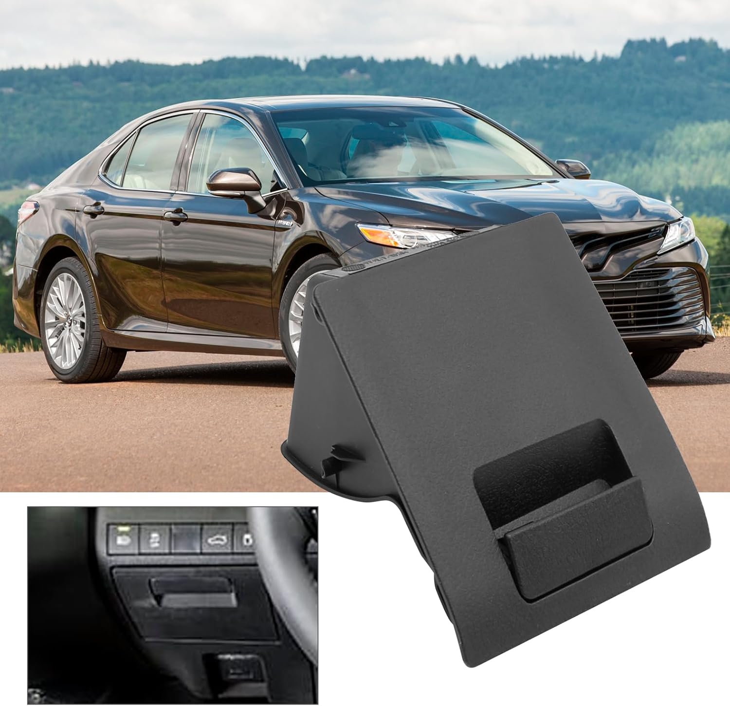 Soporte para caja de monedas de repuesto para 555450-06010-C0 5545006010C0 compatible con Toyota Camry Dashboard Moneda Box Assembly 2018 2019 2020