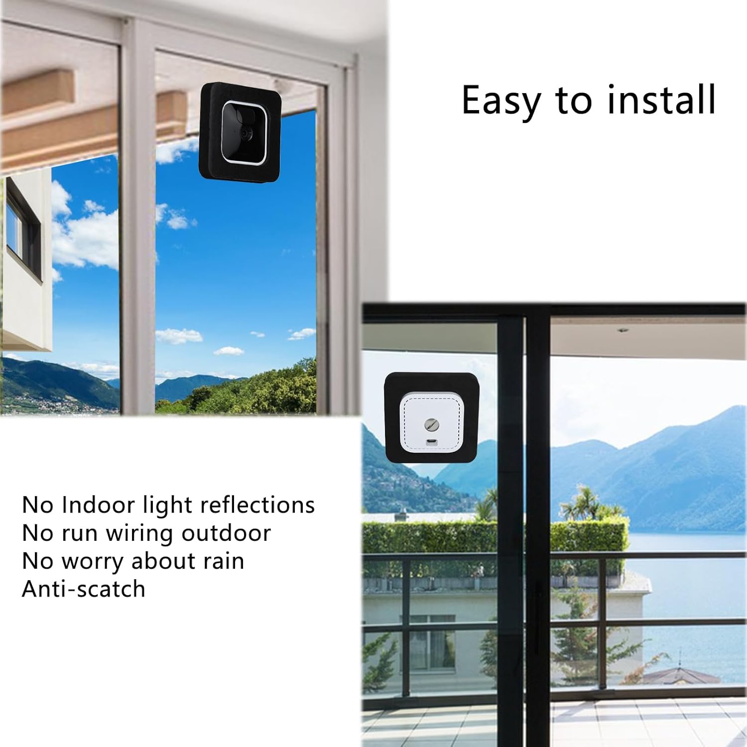 TEKCAM Soporte de ventana compatible con Blink Indoor Blink Outdoor (3 generación), cámara Blink Outdoor 4 (4. generación), paquete de 2 soportes de