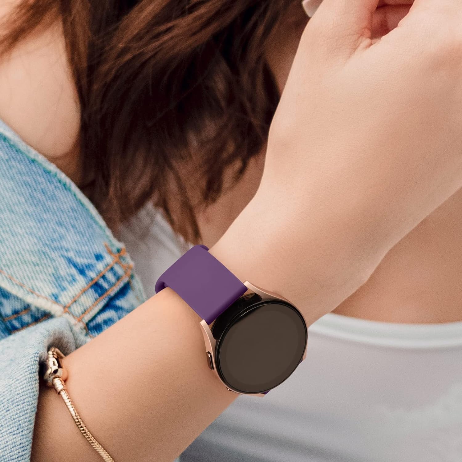 Wanme Compatible con Garmin Vivoactive 4 Bands, Garmin Venu 2 Band para mujeres y hombres, correa de repuesto de silicona suave de 0.866 pulgadas