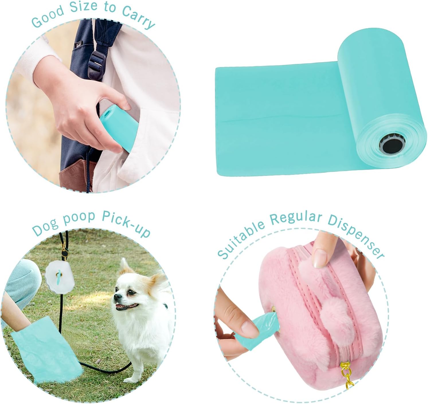 Toplive Rollos de bolsas para excrementos de perro, bolsas de basura para perros, extragruesas, fuertes, a prueba de fugas, 16 rollos (240 bolsas),