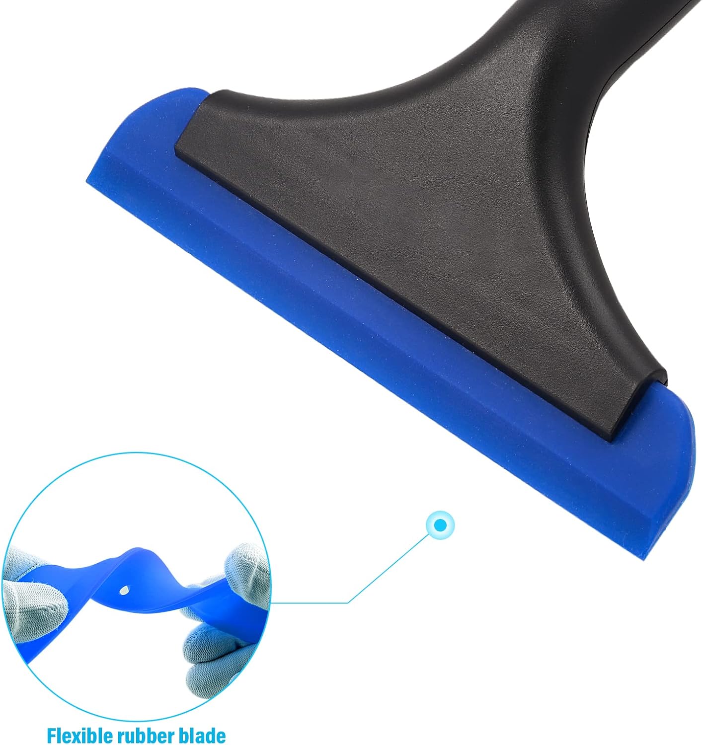 Gomake Pequeña escobilla de goma de silicona para ventana, escobilla de agua automática para parabrisas de automóvil, ventana, espejo, puerta de