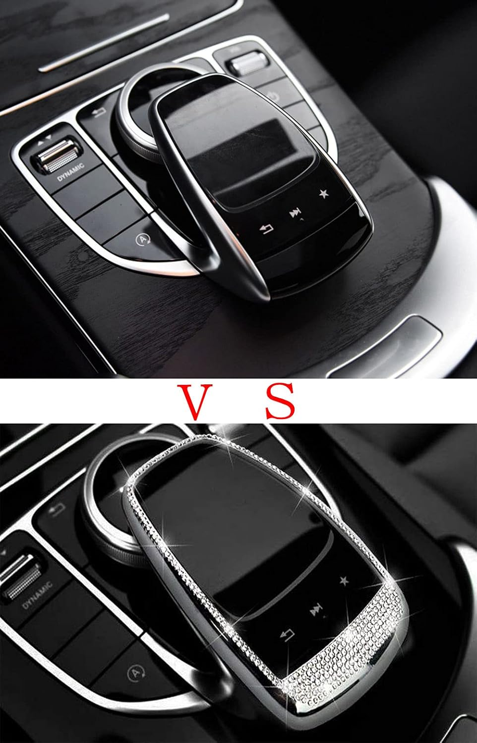CONGCONG Para Mercedes Benz Interior Media Control Cubierta Bling Crystal Accesorios Compatible con Mercedes-Benz Accesorios