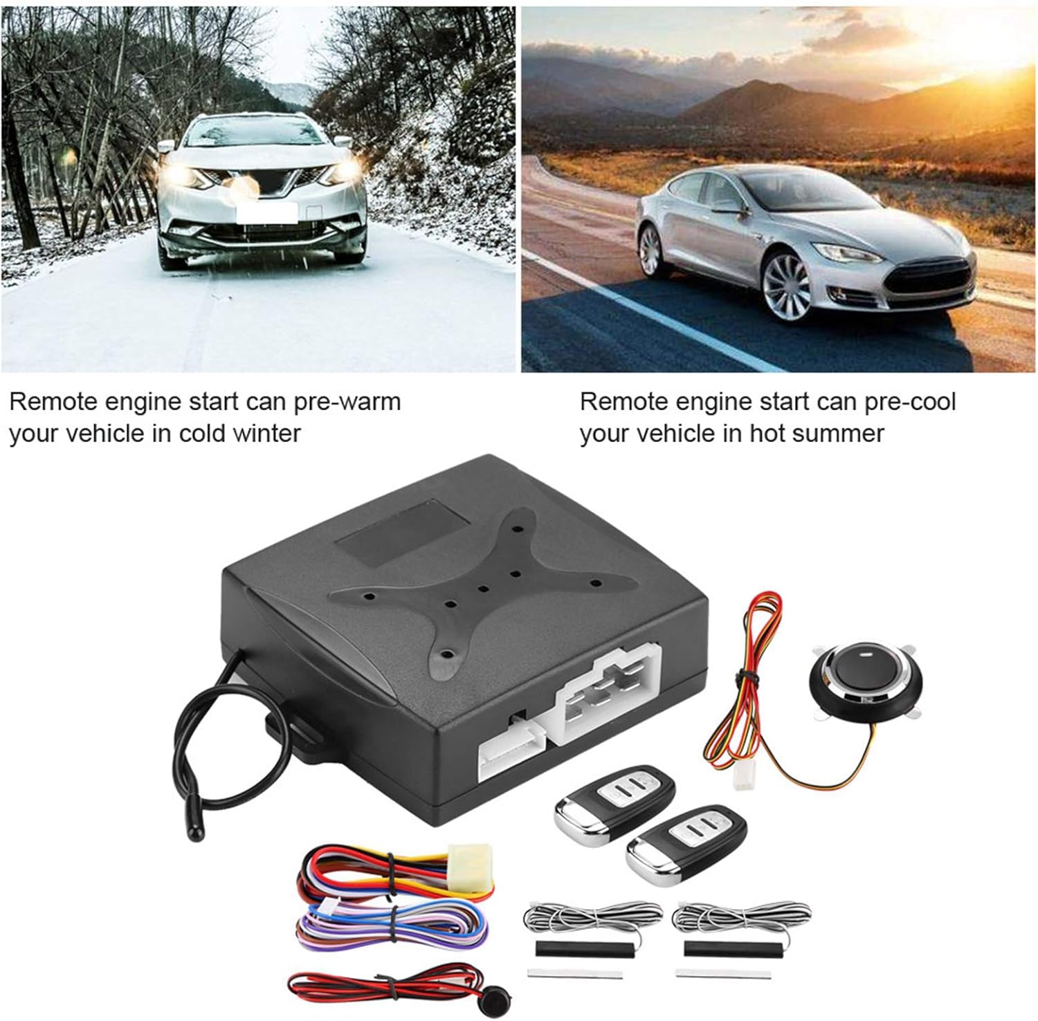 Sistema de parada de arranque,Sistema de seguridad de alarma para automóvil,Sistema de alarma universal para automóvil Encendido del motor de