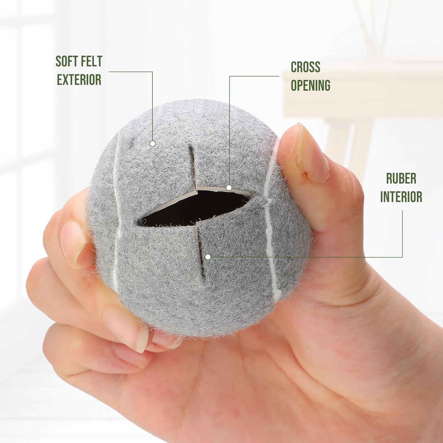 Macarrie 300 pelotas de tenis precortadas a granel de 2.5 pulgadas para sillas y patas, protector de suelo gris, resistente, de larga duración,