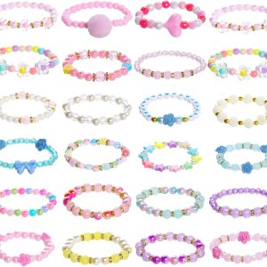 Juego de 24 pulseras de princesa para niñas, pulseras de cuentas para niñas pequeñas, juego de joyas para fiestas de cumpleaños Juego de 24 pulseras de princesa para niñas, pulseras de cuentas para niñas pequeñas, juego de joyas para fiestas de cumpleaños