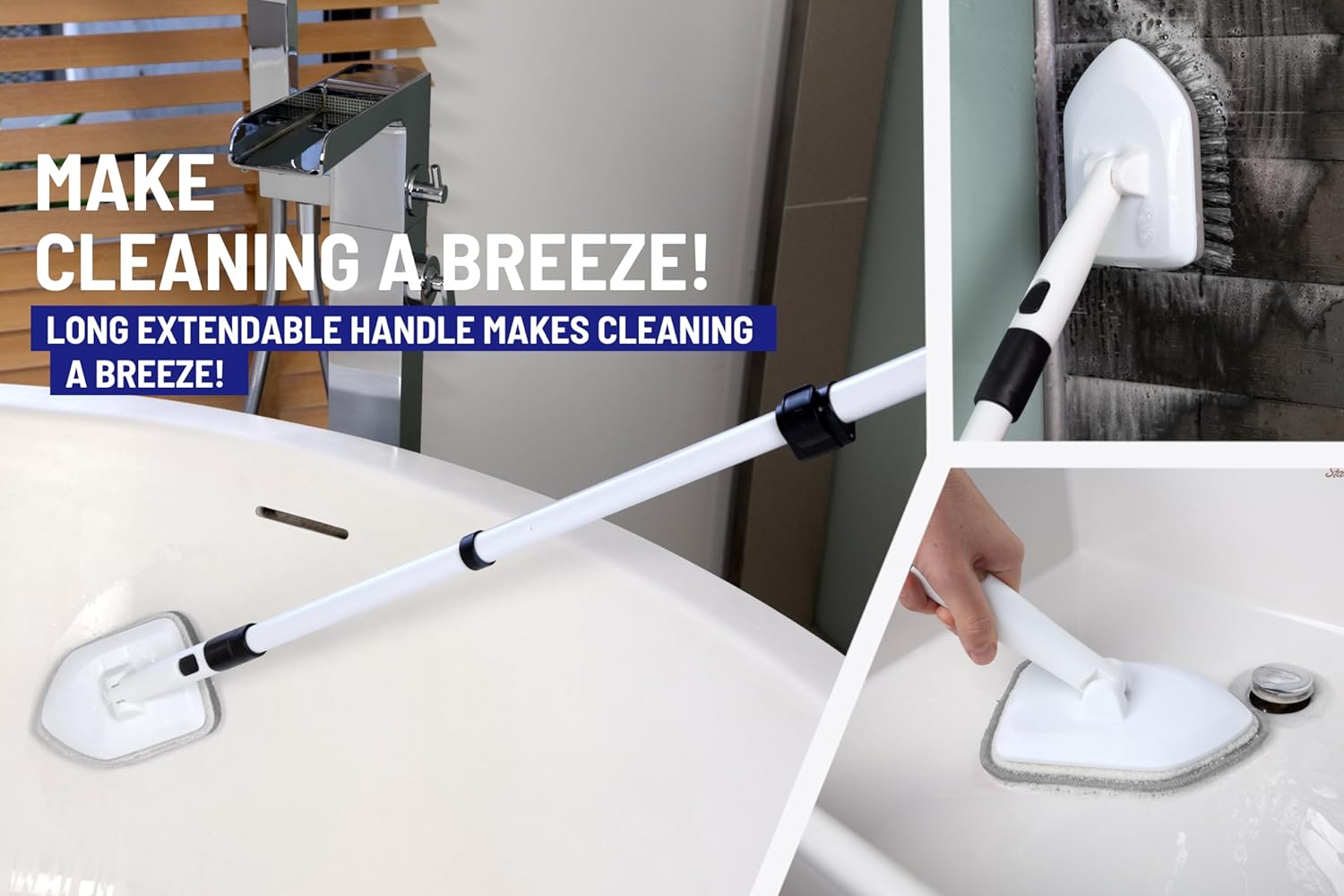 Paquete de recambio de cepillo de limpieza 3 en 1, 3 paquetes de repuesto multiusos para el cepillo de limpieza de ducha Moku Home (1 cepillo de