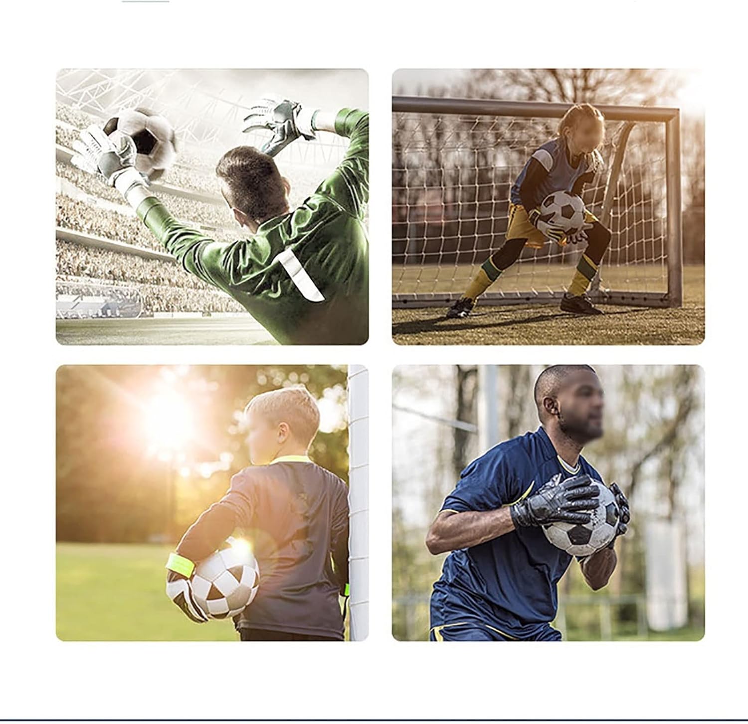 KLauer Guantes de portero de fútbol grueso protección profesional adultos adolescentes guantes de portero de fútbol talla 8-10