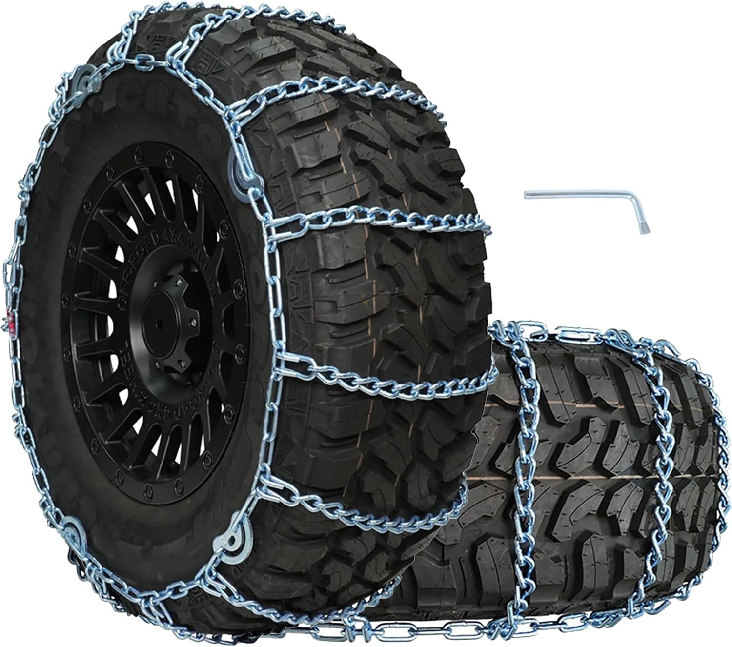 SCITOO QG3229CAM – Cadenas de nieve para automóvil, camioneta, SUV, cadena de tracción universal de neumáticos de emergencia, cadenas de neumáticos