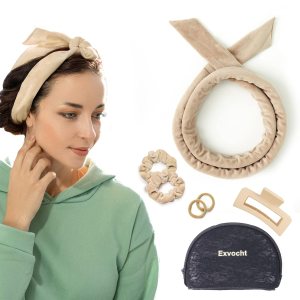 Diadema de barra rizadora sin calor, rizador de pelo sin calor para cabello largo, rizadores de pelo de terciopelo suave para dormir, diadema sin Diadema de barra rizadora sin calor, rizador de pelo sin calor para cabello largo, rizadores de pelo de terciopelo suave para dormir, diadema sin