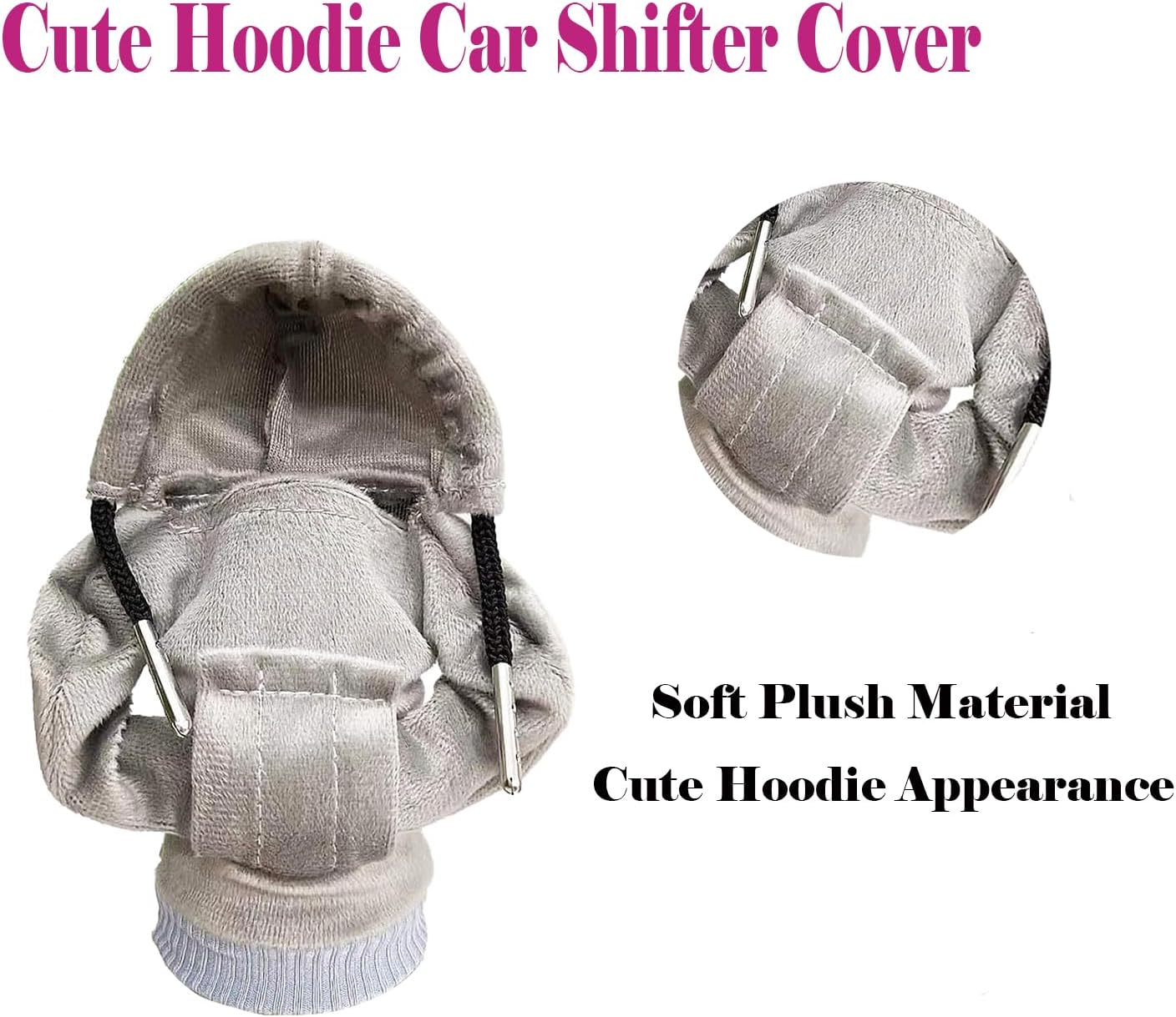 Funda con capucha para palanca de cambios de automóvil, mini sudadera con capucha para palanca de cambios de automóvil, accesorios interiores