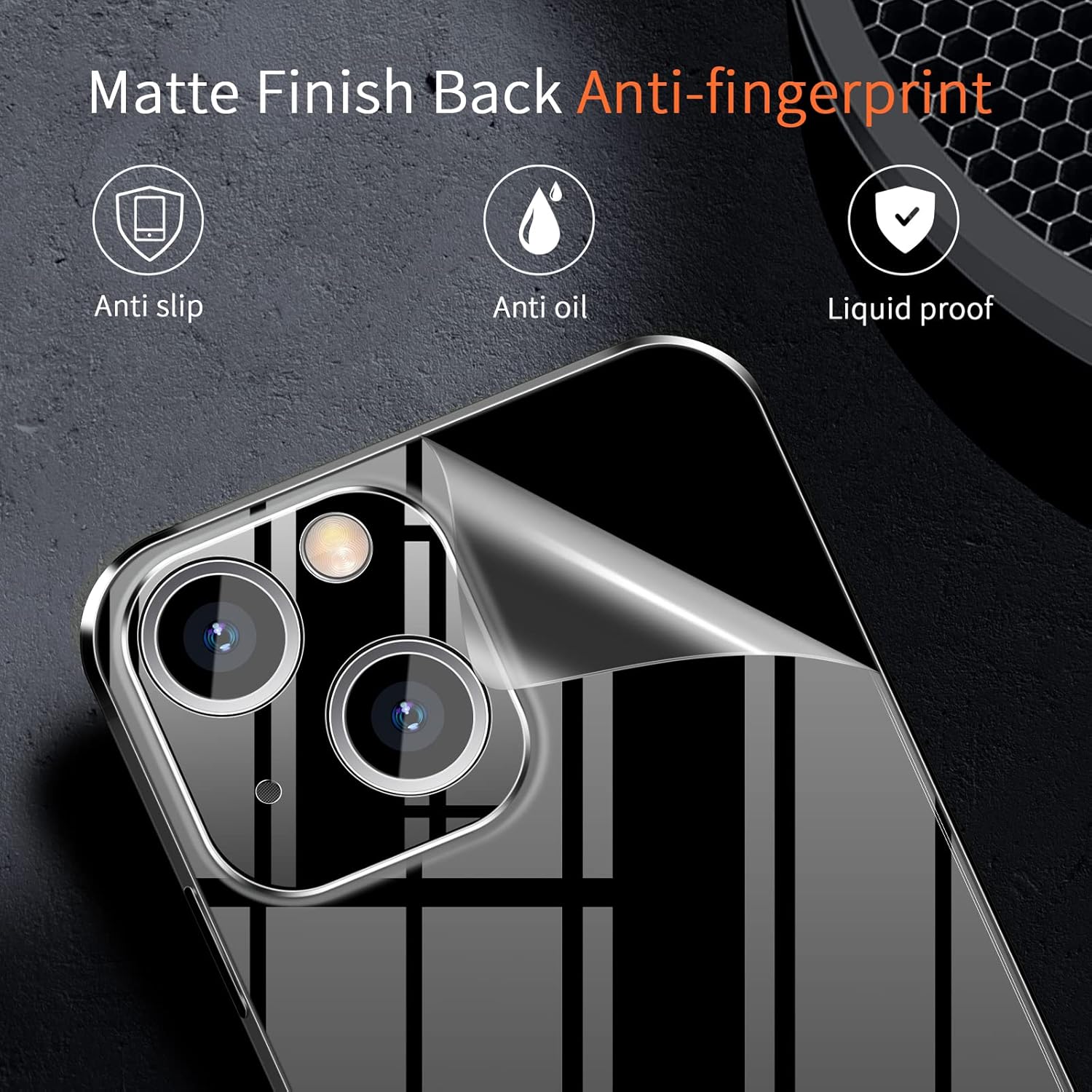 Dataroad – Funda delgada para iPhone 15 Plus, 0.008 in, papel fino, funda ligera translúcida con acabado mate, protección trasera de polipropileno