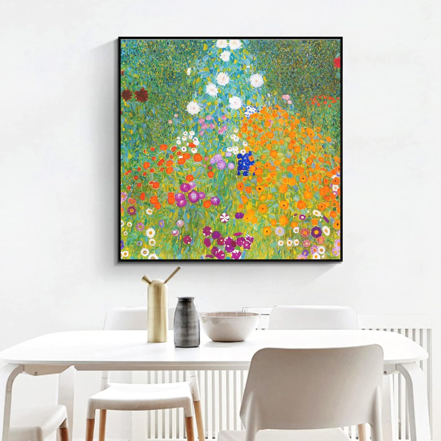Gustav Klimt – Lienzo decorativo para pared, impresiones de póster Bauerngarten, reproducción de pintura al óleo de flores, decoración moderna del