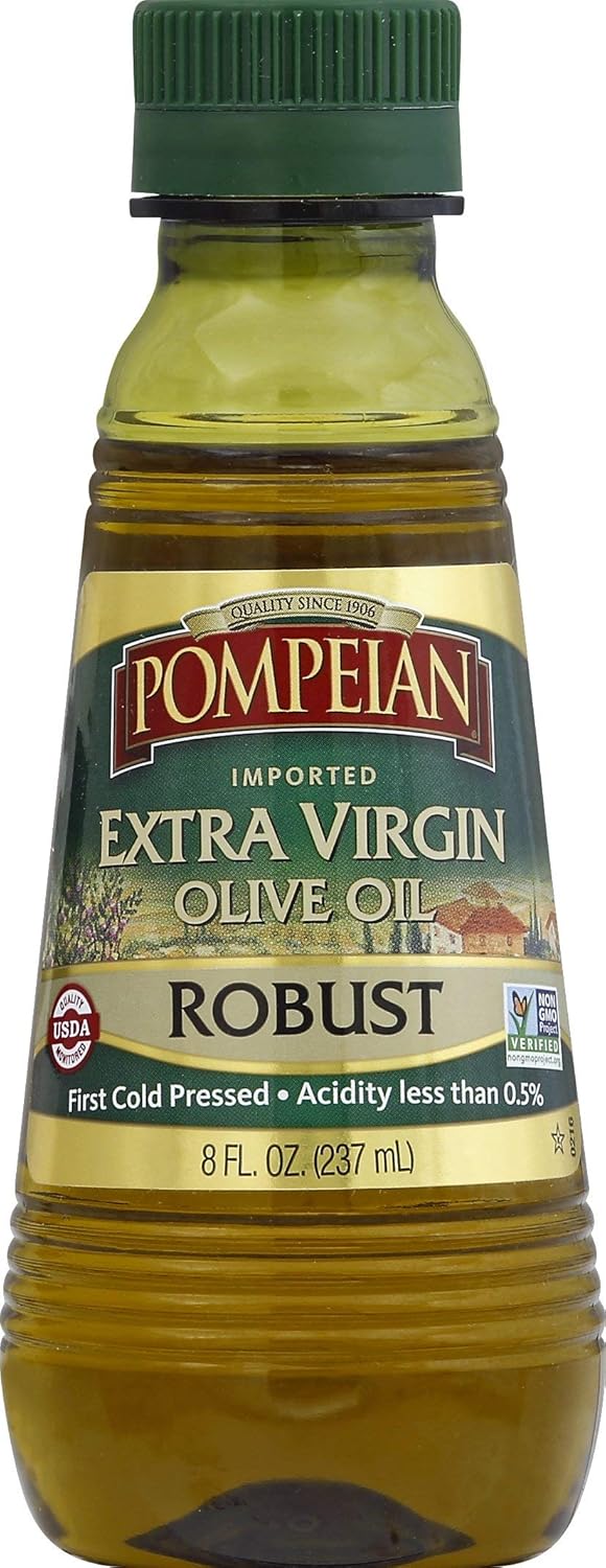 Pompeian Aceite de oliva virgen extra, 8 onzas (paquete de 12)
