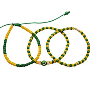Evil Eye Orishas Protection Jewelry Ilde Elastic Stretch Adjustable Beaded Unisex Amulet Bracelet Pulsera Set (Orula) Evil Eye Orishas Protection Jewelry Ilde Elastic Stretch Adjustable Beaded Unisex Amulet Bracelet Pulsera Set (Orula)