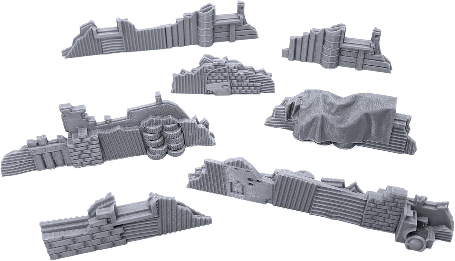 Shanty Obstacles by Terrain4Print, paisaje RPG de mesa impreso en 3D y terreno de juego de guerra para miniaturas de 1.102 in