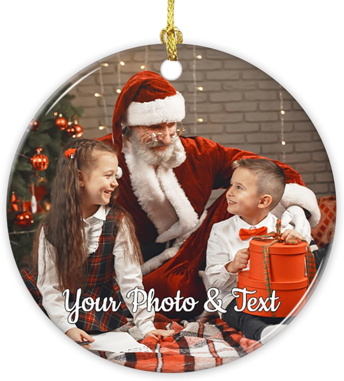 Adornos de Navidad personalizados con foto, adorno de Navidad personalizado, decoración única para colgar del árbol de Navidad para baby shower,
