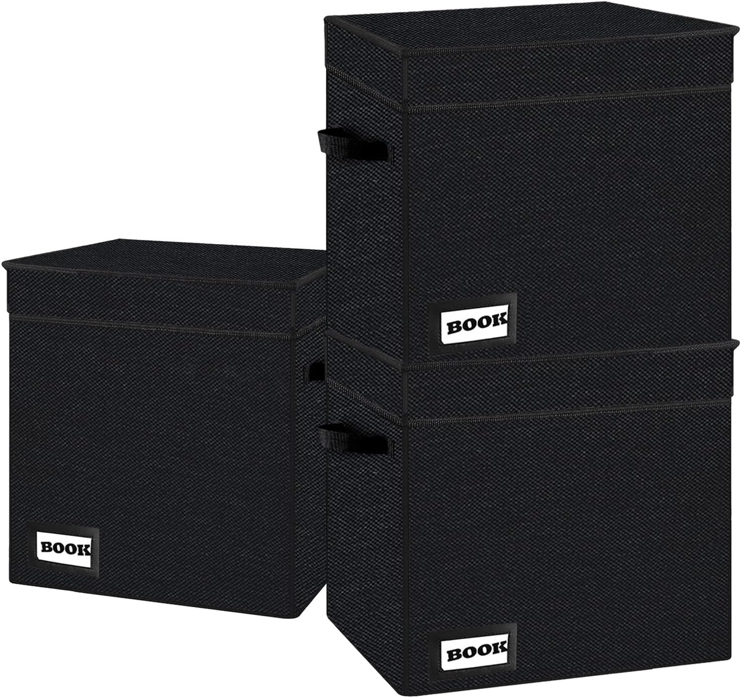 Paquete de 3 cajas de almacenamiento de cómics, organizador protector de cómics de colección, 11.8 x 9.8 x 7.8 pulgadas, plegable con capacidad para