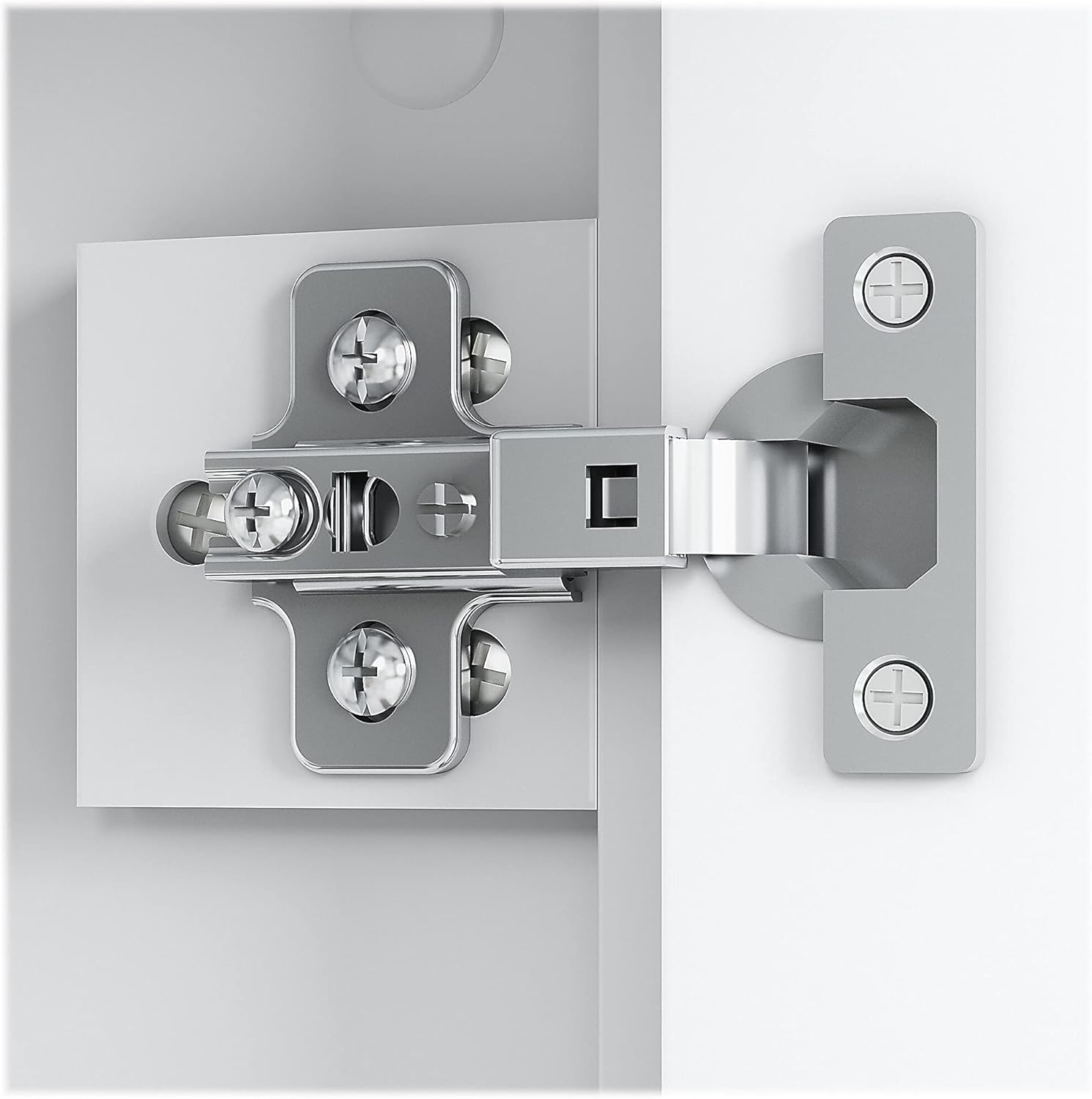 Bush Furniture Mayfield 30, armario de almacenamiento con 2 estantes, blanco purogris Shiplap (MAS131GW2-03)