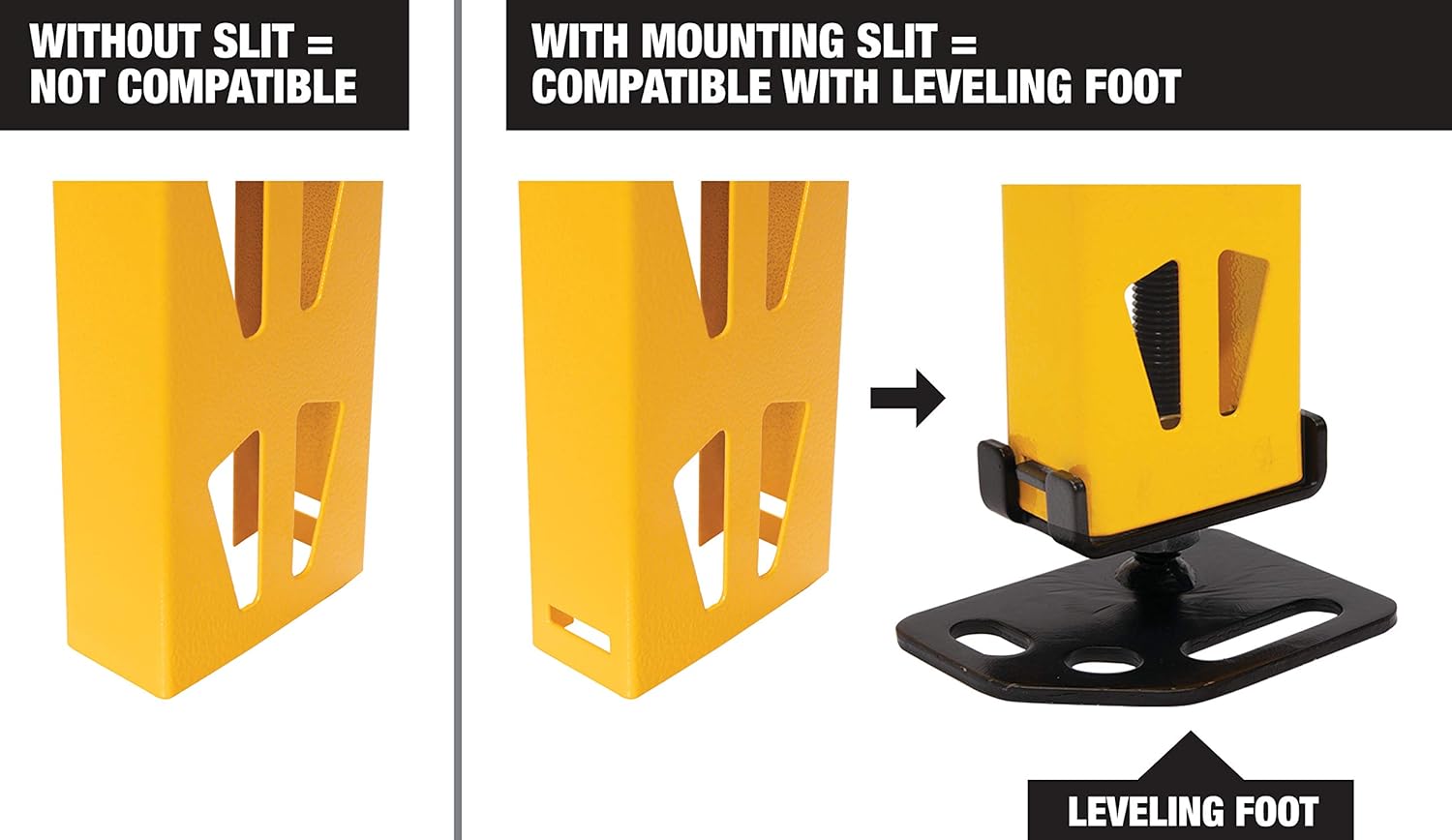 DEWALT Nivelación de estantesanclaje de piso Accesorios ajustables Estantes de almacenamiento industriales, placas de montaje de acero duraderas,