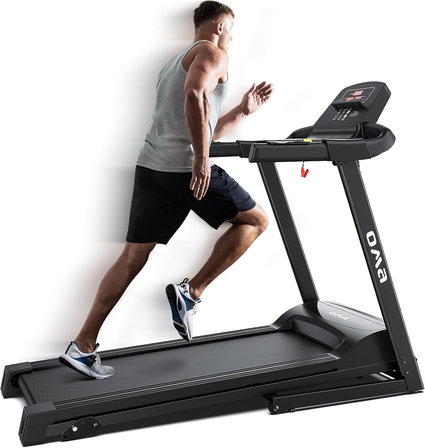 OMA Cintas de correr para gimnasio en casa, 3.0 HP de capacidad de 300 libras, caminadora plegable con inclinación ajustable, cubierta más grande,