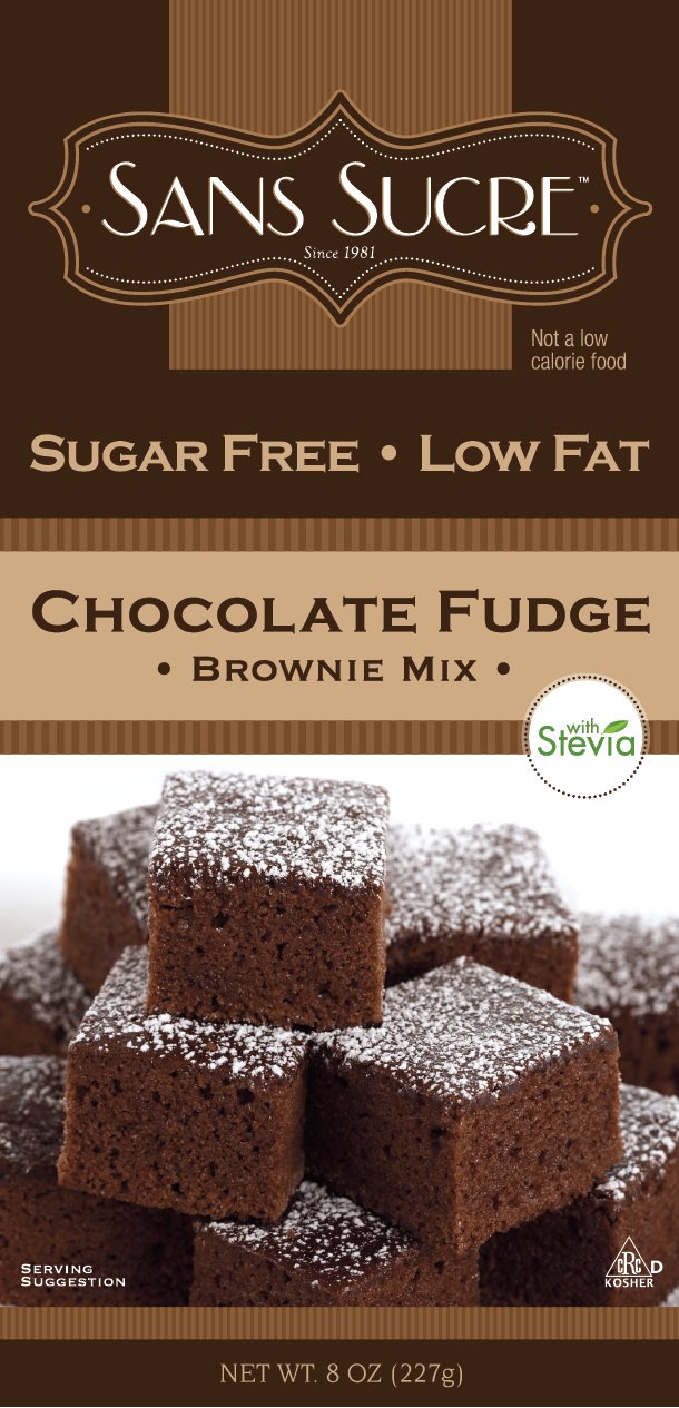 SANS SUCRE Mezcla de brownie de chocolate dulce de azúcar (endulzado con stevia)