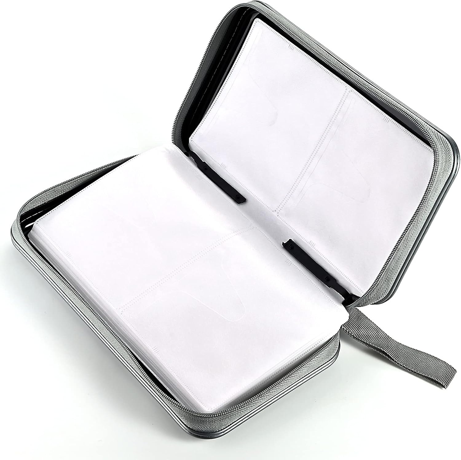 Funda para DVD, estuche portátil para CD de capacidad para 96, soporte de almacenamiento de plástico duro para DVD, CD, cartera, organizador para