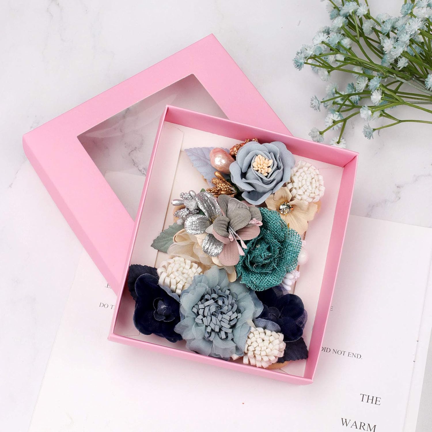 VOBOBE Diademas elásticas de nailon para bebé niña, lazos elásticos para el pelo para recién nacidos, accesorios para el cabello, paquete de 3