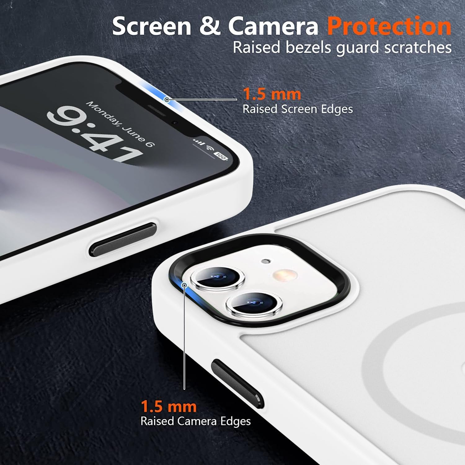 MOCCA Funda magnética fuerte para iPhone 12iPhone 12 Pro, compatible con Magsafe protección contra caídas de grado Mil Funda protectora delgada a
