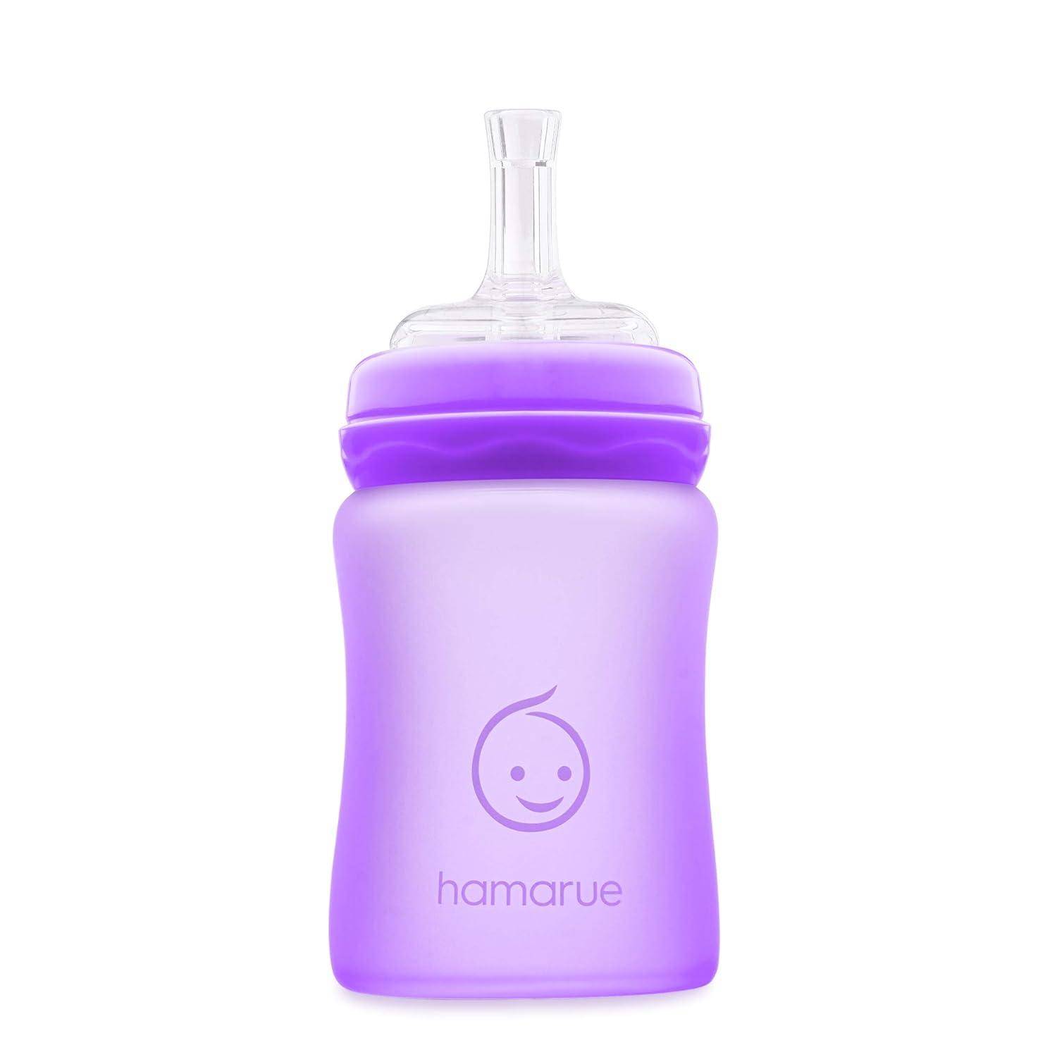 Hamarue Vasos de vidrio 3 en 1 para niños pequeños  Biberones de vidrio recubierto de silicona  Taza de transición no tóxica para bebé con asas