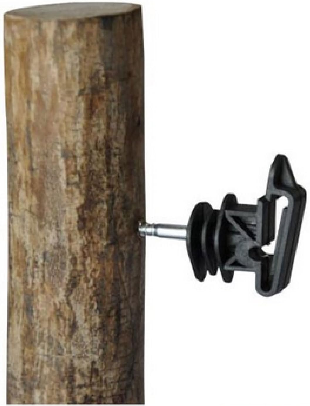 Cerca eléctrica Tornillo en poste de madera Aislador de animales de granja Esgrima 50P Negro