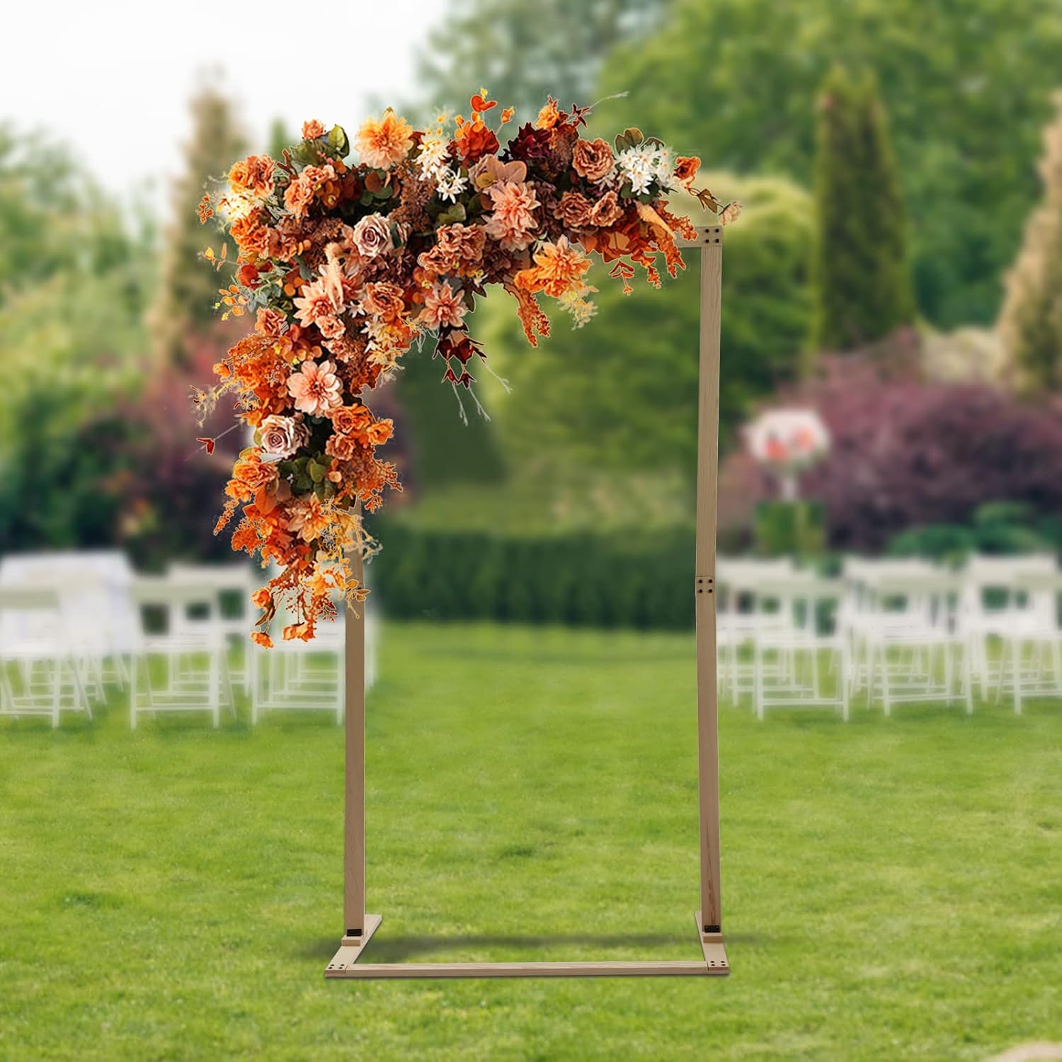 Arco de boda de madera, arcos de boda para ceremonia, marco de telón de fondo, arco de jardín de flores para boda, fiesta de cumpleaños, baby