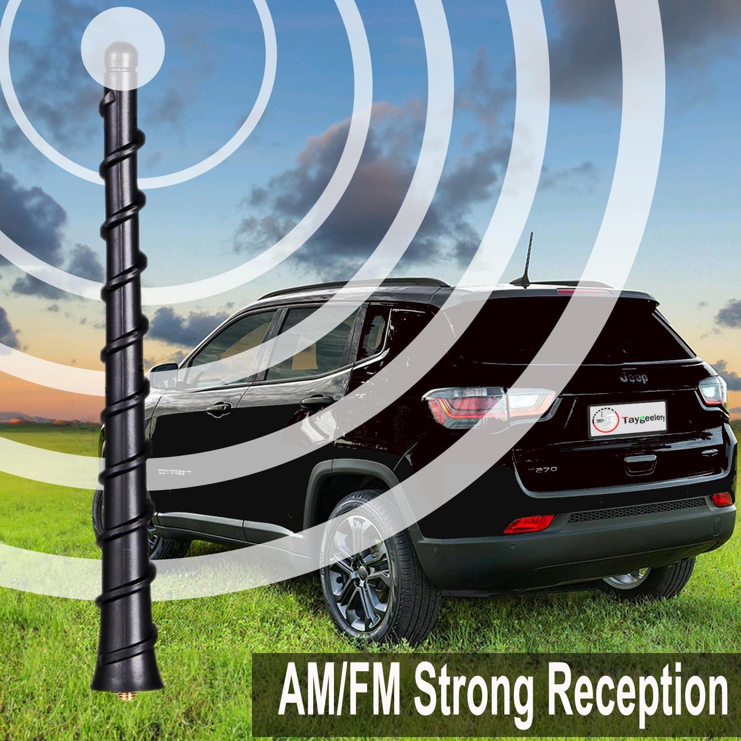 Antena compatible con Jeep Cherokee 2011-2023, accesorios Grand Cherokee, Renegade, Compass, Liberty, Chrysler 200, Dodge Durango, Avenger, Dart,