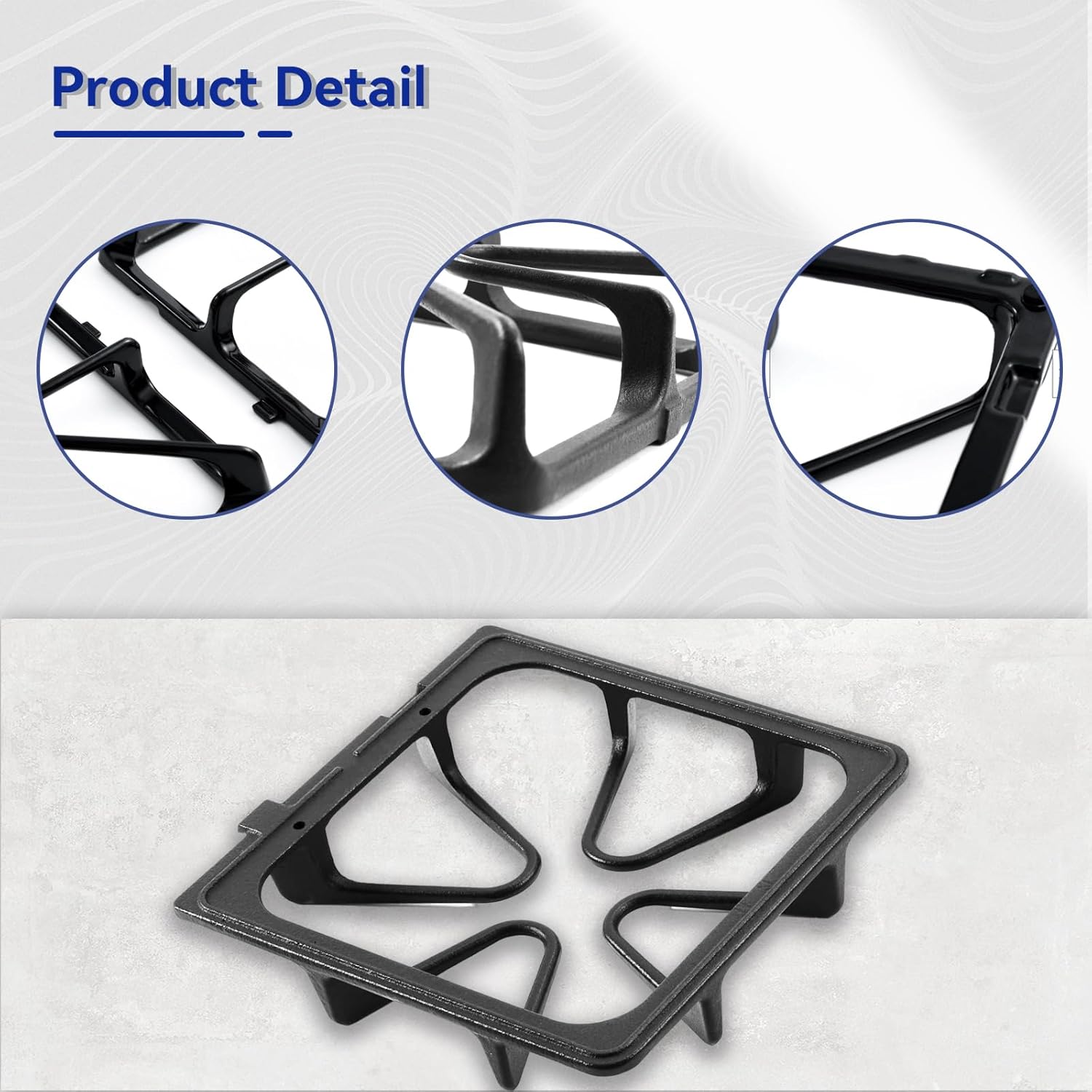 WB31K10034 Rejilla de quemador compatible con la gama GE de estufas de gas, General Electric Gas Range Parts Stove Surface Top Grate, repuesto para