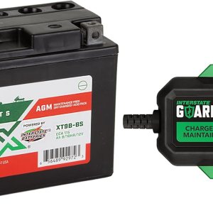 Interstate Batteries YT9B-BS Powersports Batería y cargador (paquete) Batería AGM de 12 V 8 Ah para motocicletas, bicicletas, cuatrimotos, scooters Interstate Batteries YT9B-BS Powersports Batería y cargador (paquete) Batería AGM de 12 V 8 Ah para motocicletas, bicicletas, cuatrimotos, scooters