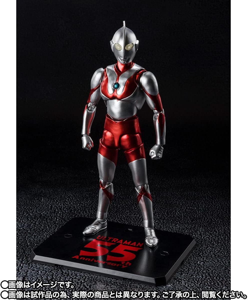 Bandai Spirits S.H. Figuarts Ultra Man 55th Anniversary Version, PVC and ABS, Total Height Approx. 5.9 inches (150 mm), Painted Action Figure