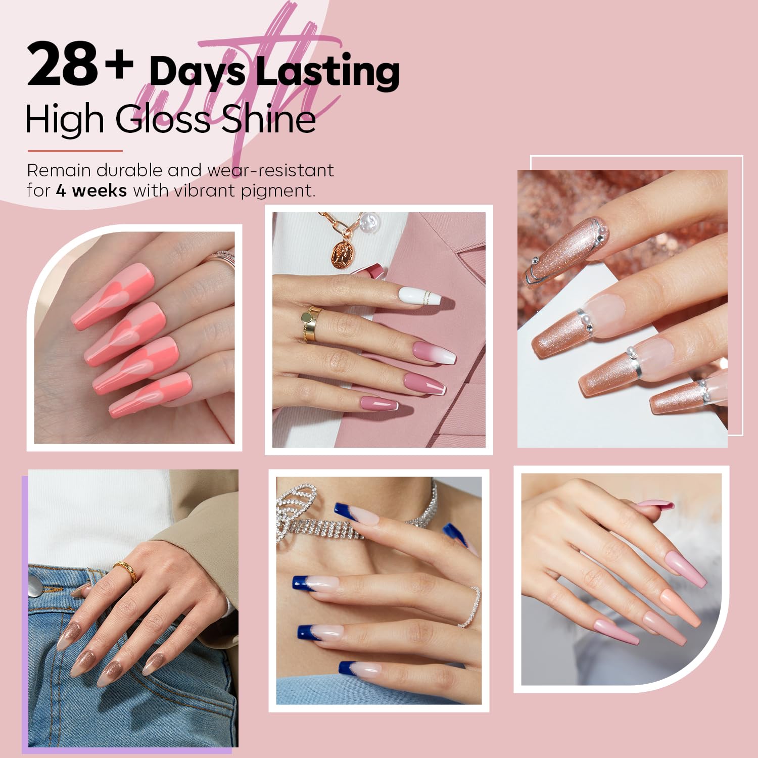 Modelones Kit de 45 esmaltes de uñas de gel con kit de inicio de luz UV, 28 colores para todas las estaciones, juego de manicura de gel de uñas que