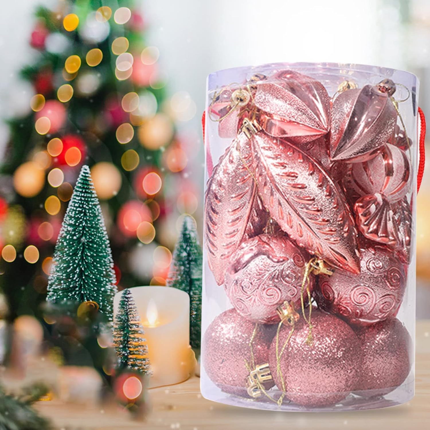 21 esferas decorativas para árbol de Navidad, adornos para colgar en el árbol de Navidad, adornos de árbol de Navidad, bolas de Navidad