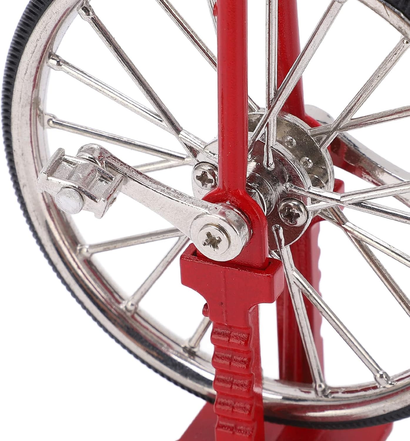 Modelo monociclo, mini adorno de bicicleta, mesa de bricolaje, modelo de una sola rueda, diseño simulado, aleación, hermoso juguete de bicicleta