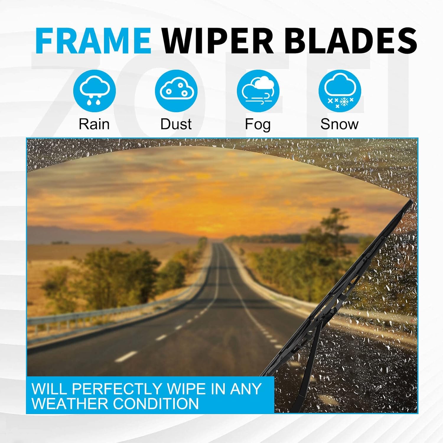 ZOFFI Escobillas de repuesto para Ram ProMaster 2500 2014-2016, 26 + 22 pulgadas, con gancho UJ para todas las estaciones, repuesto de equipo