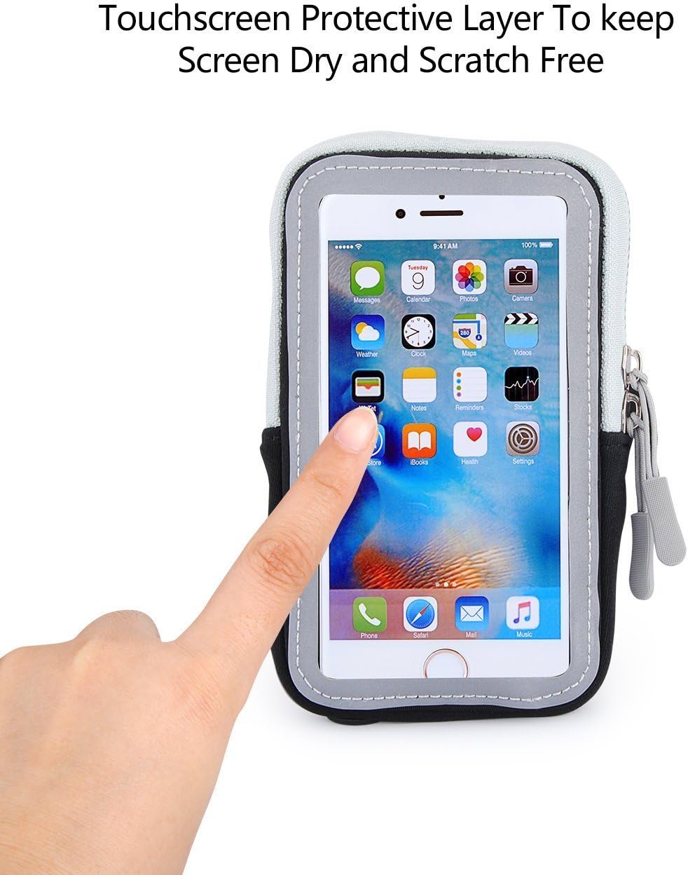 Brazalete deportivo de neopreno y nailon a prueba de sudor, para entrenamiento, correr, gimnasio, fitness, funda para teléfono celular para Samsung