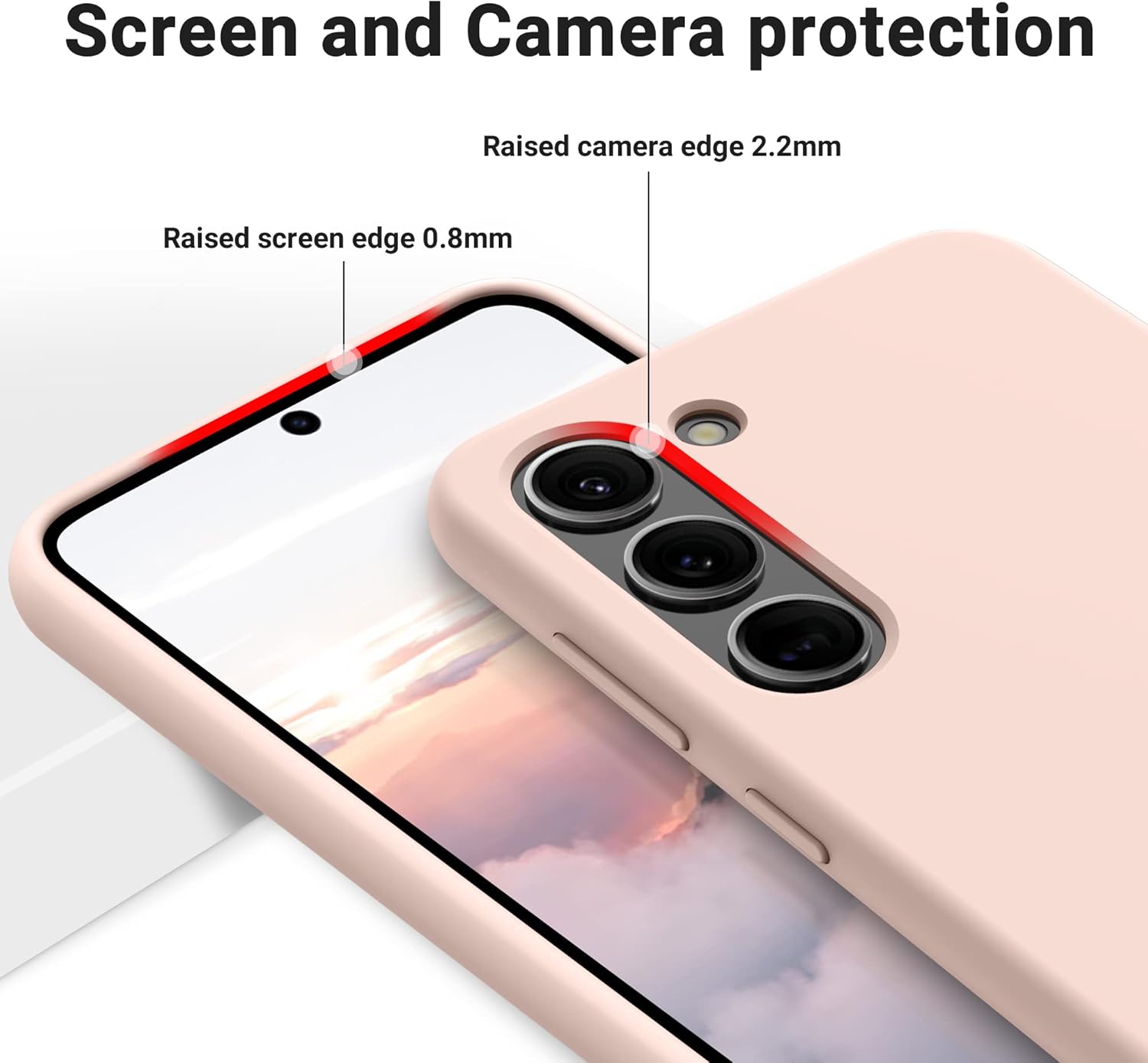 OTOFLY Funda de silicona para Samsung Galaxy S23, suave y sedosa al tacto Galaxy S23 con forro de microfibra, ajuste delgado, a prueba de golpes,