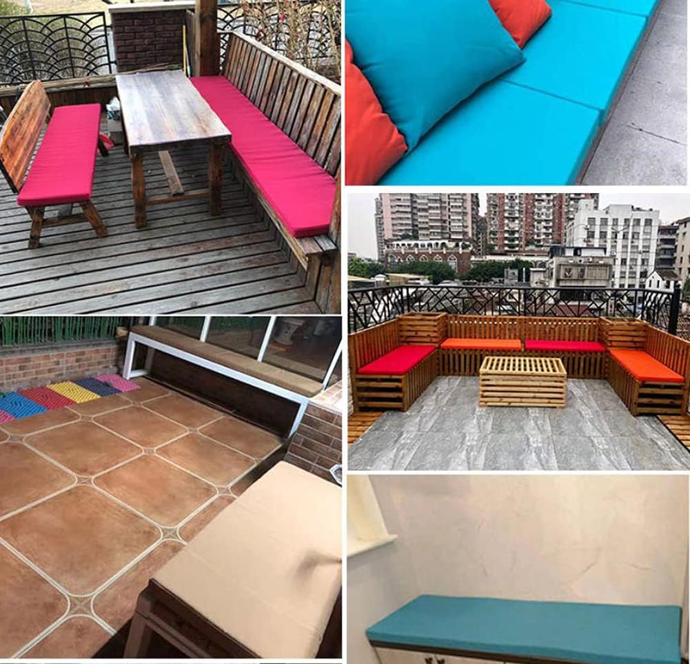 Funda de cojín para patio al aire libre, impermeable, de mimbre para jardín, sofá biplaza, tapete de banco fresco, tapete largo para silla de