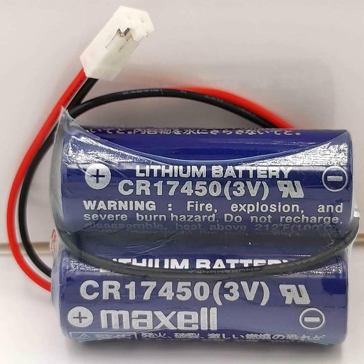 WELLVEUS10 PackCR17450-2WK27  D80UB016170 3V Battery, 2*CR17450 Battery Pack for Mazak 2CR17450 3V Battery