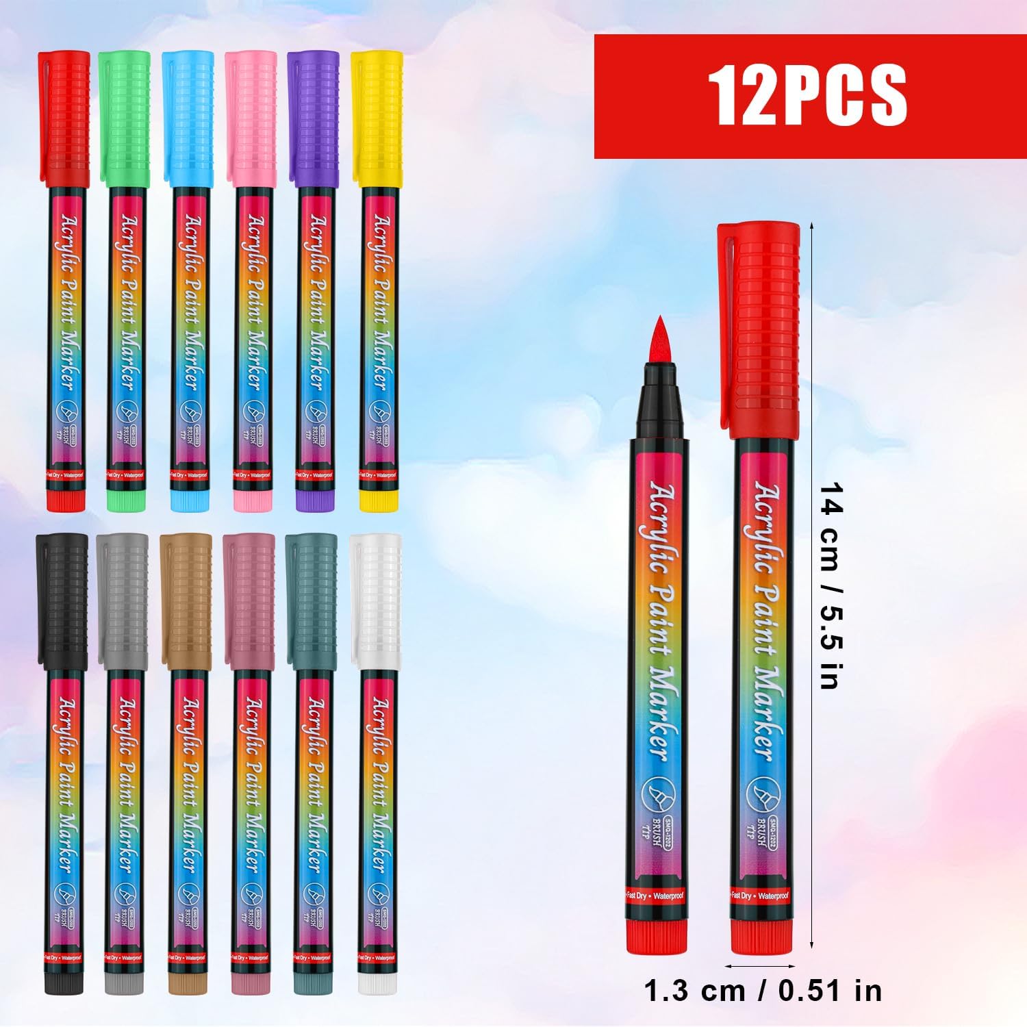 Bolígrafos de esmalte de uñas para perros, secado rápido, 12 colores seguros para perros, juego de esmaltes de uñas acrílicas, marcadores de pintura