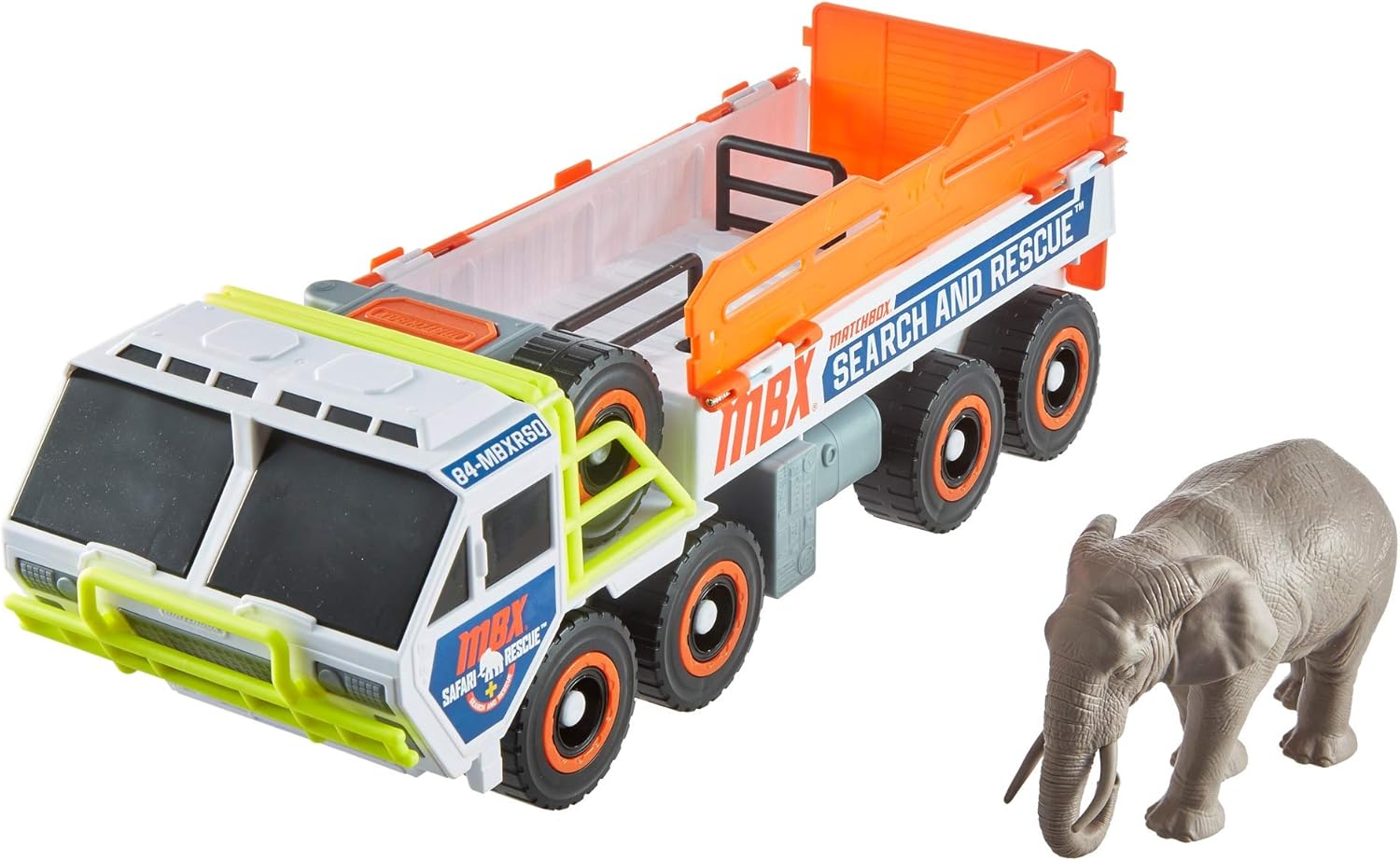 Matchbox Elephant Off-Road Rescue Adventure Set con figura de camión y elefante, juego de acción y exploración para niños a partir de 3 años