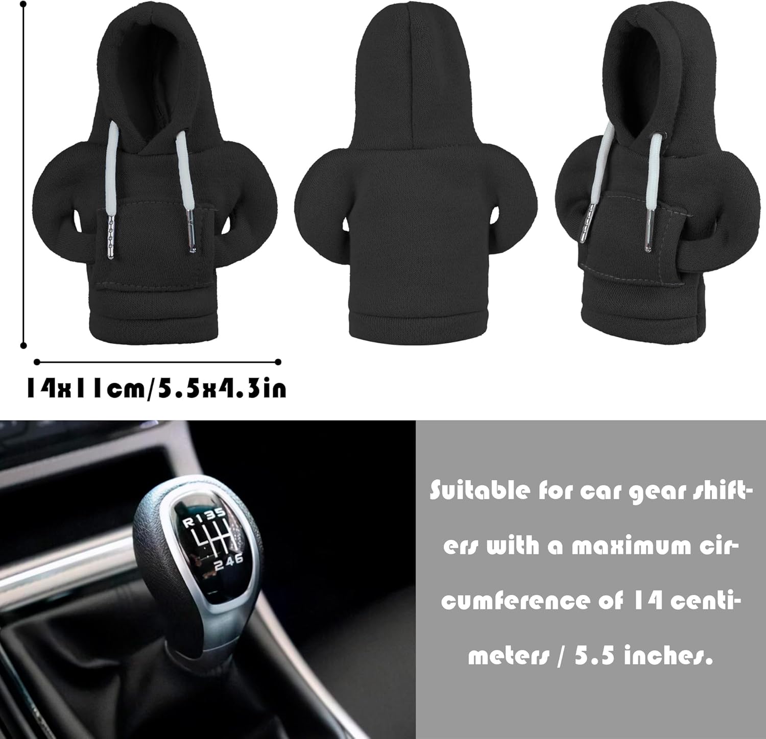 Funda con capucha para pomo de palanca de cambios de automóvil, funda para palanca de cambios, bonito interior de automóvil y accesorios