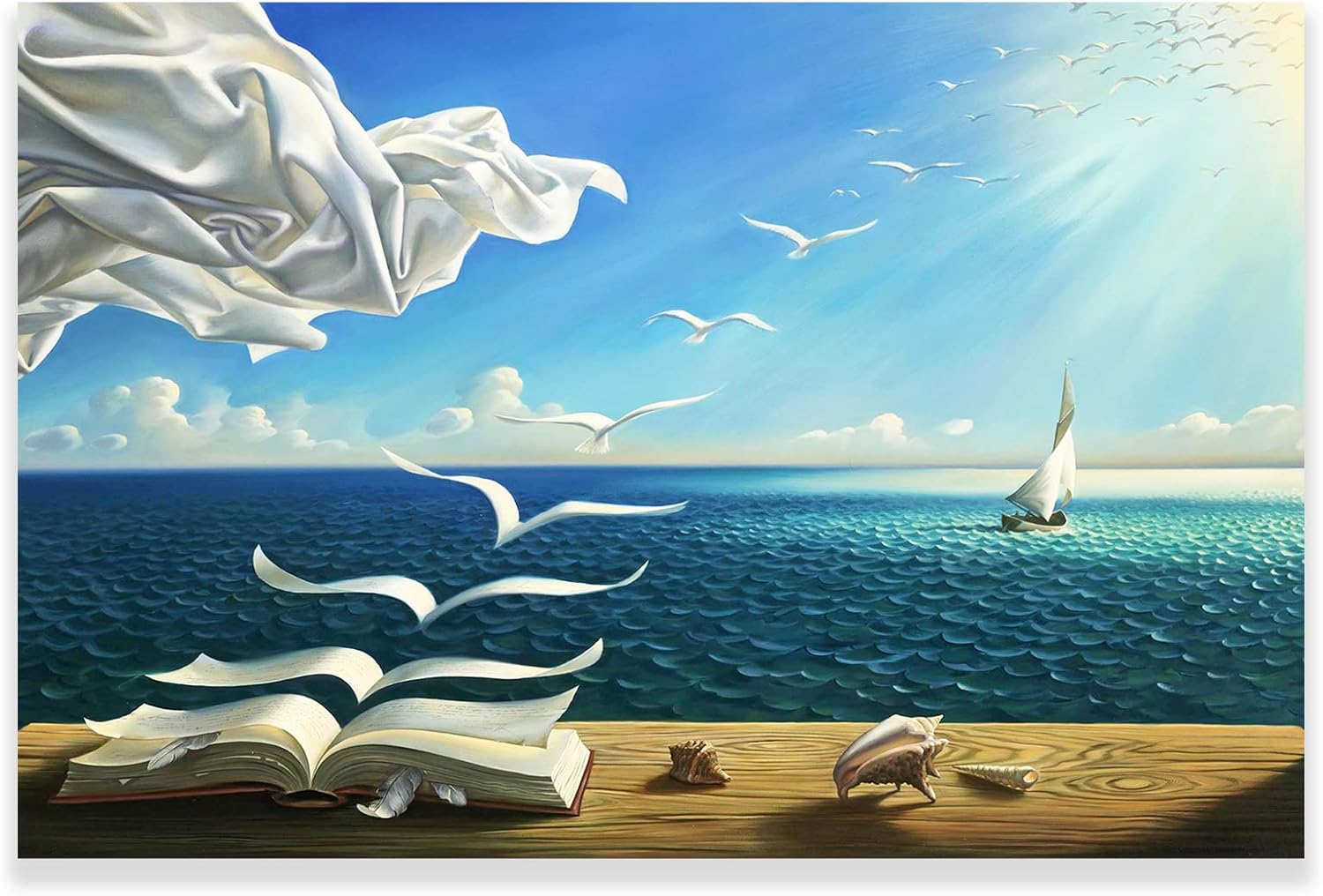 ZZPT Salvador Dali – Lienzo decorativo para pared, famoso póster impreso de pintura al óleo, hermosa reproducción artística para sala de estar,