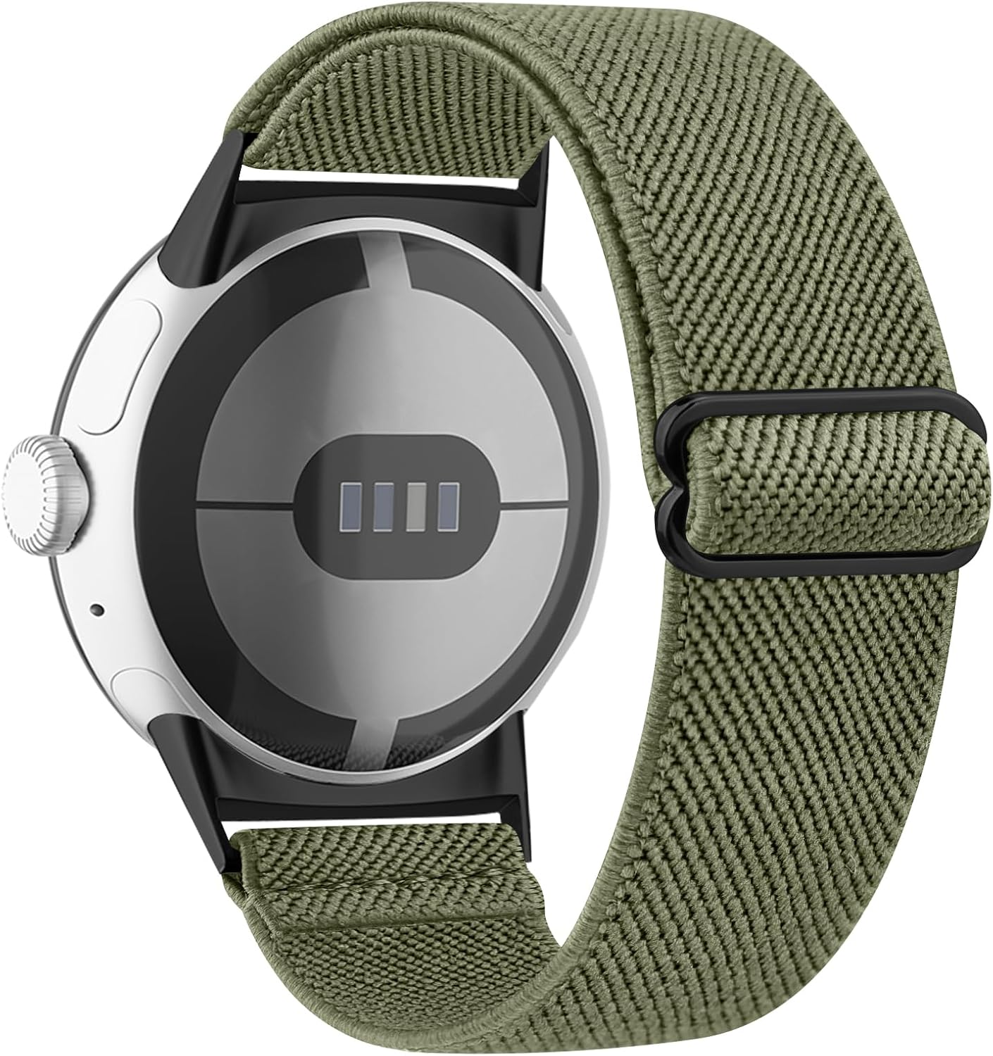 Oumida Correa elástica de nailon solo compatible con Google Pixel Watch Band para mujeres y hombres, correas trenzadas elásticas suaves y ajustables
